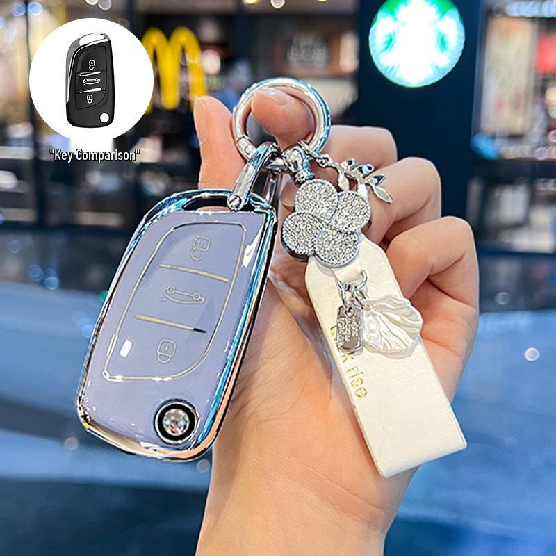 Universal Car Key Cover for Volkswagen, Toyota, Nissan, Honda, Peugeot, Citroen, Buick - Rear Protective Shell Buckle