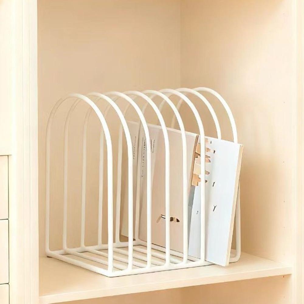 Prevent Fold Damage Beanie Display Rack Iron Wire Hat Storage Rack  Classroom Setting 7.68in White