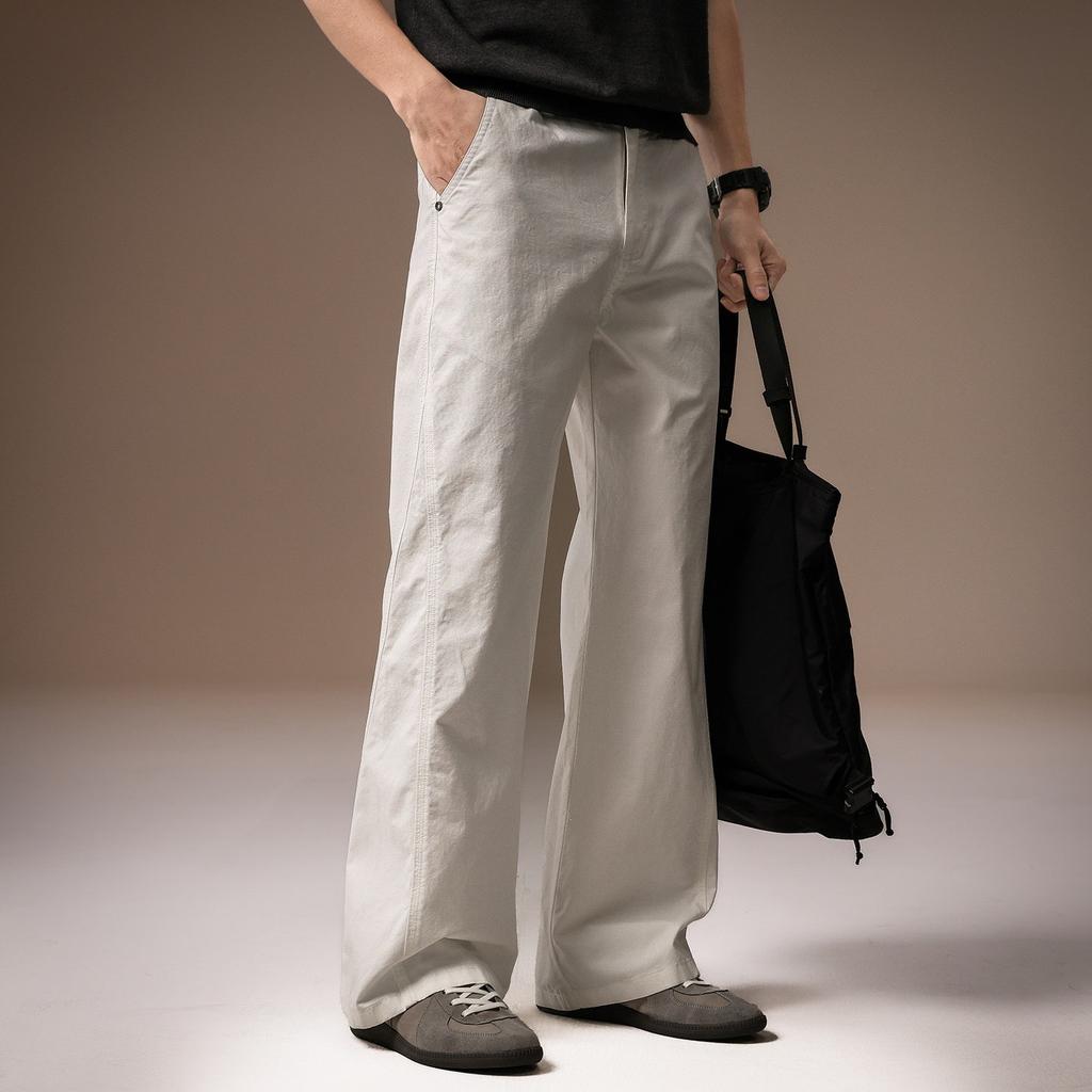 High-end American trend cleanfit simple casual pants men's spring and summer new retro old money wind loose straight pants