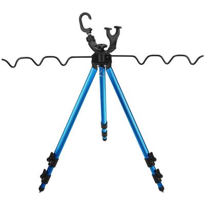 Fishing Rod Rest Tripod Stand for Outdoor Activity Height Adjustable Metal Folding Fishing Rod Tripod Bracket Universal