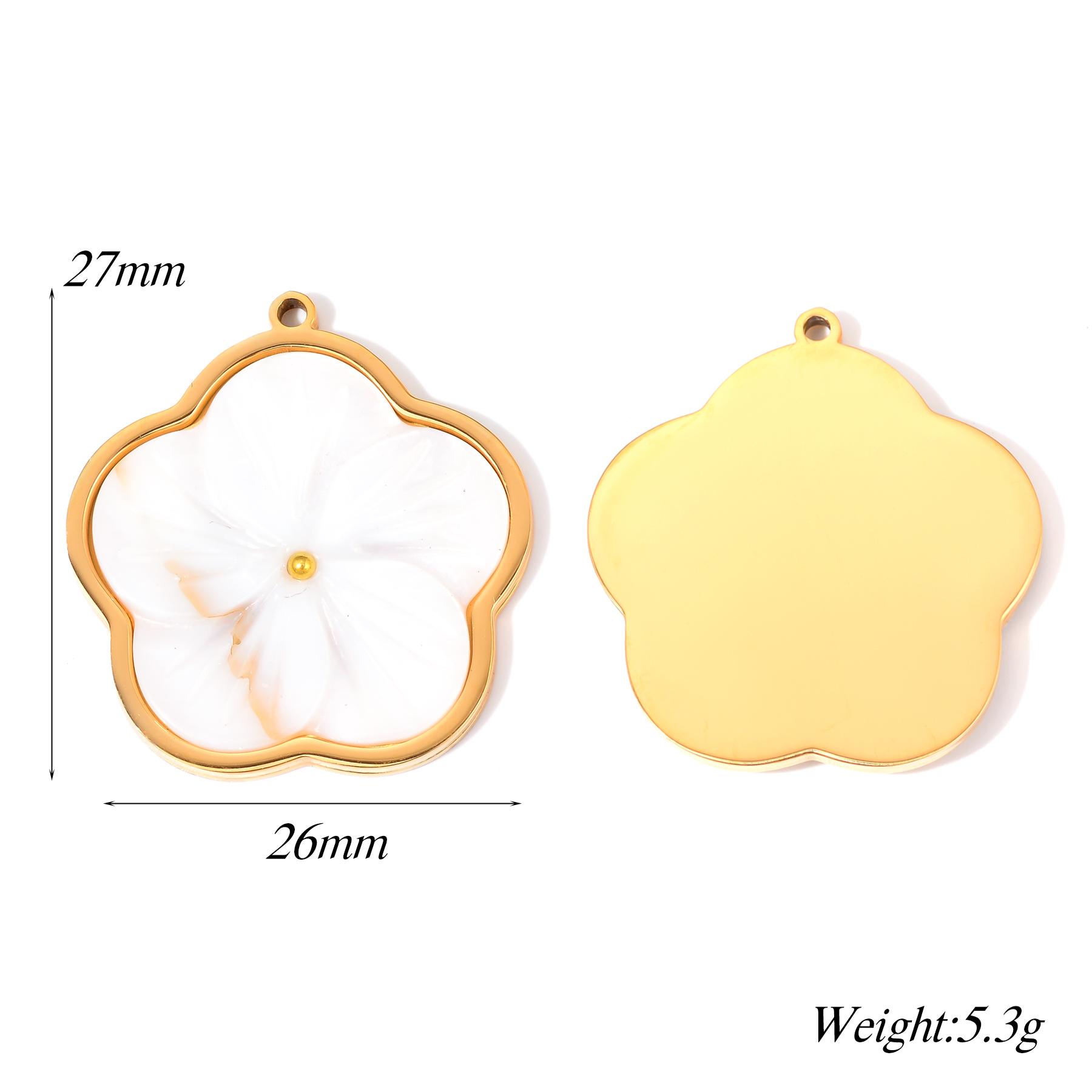4Pcs Shell Conch Flower Stainless Steel Charms Gold Plated Pendant Accessories for DIY Women s Jewelry Earrings Accessories