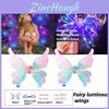 Jq Plastic Children's Wing With Light Electric Angel Back Ornament Educational Toy For Girls Night Market Stall