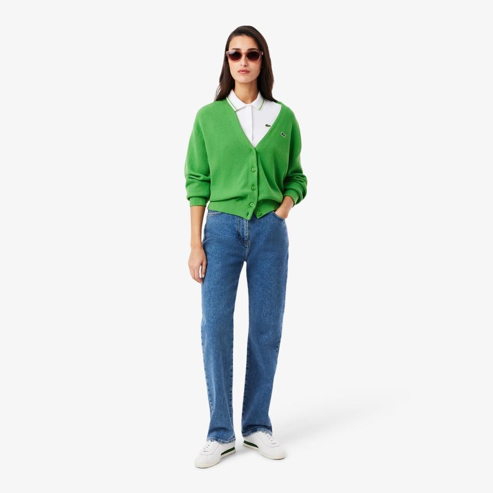 Lacoste Women's Slim Fit Piping Detail Polo Shirt DF5284-56G3SM