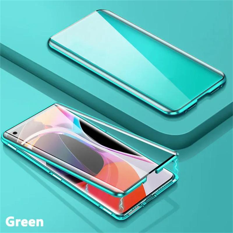 360° Magnetische Metallschutz-Handyhülle für Samsung A16 A26 A36 A56 A55 A54 A53 A52 A37 Hochauflösende beidseitige Glasabdeckung