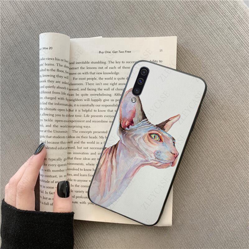 Tattoo Sphinx Cat  Phone Cover Shell For Samsung Galaxy A51 A71 A21S A10 A20S A20E A30S A40 A50 A70 A11 A40 M31 M30S Coque Case