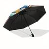 Goofy Donald Duck Mickey Automatic Opening and Closing Umbrella - Small Umbrella Suitable for Various Occasions, Portable 3-Fold Small Umbre