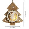Christmas LED Light Wooden Ornament Christmas Tree Decoration For Home Party New Year Kids Gifts
