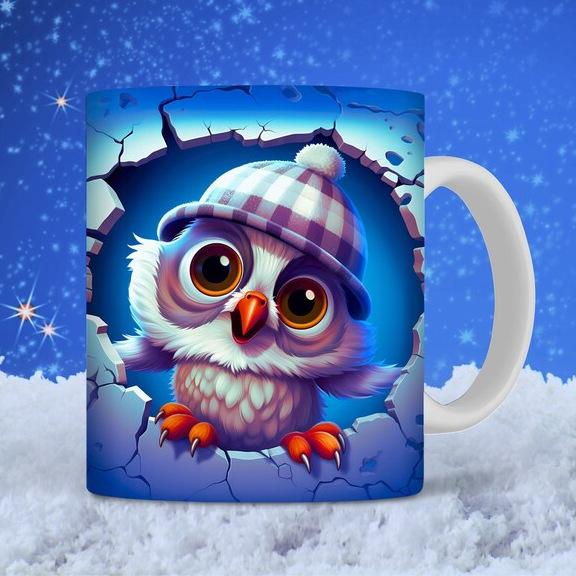 3D Owl Owl Ceramic Coffee Mug Cute Tea Cup Animal Animal Bird Cute