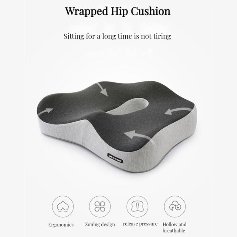 Office Seat Cushion Backrest Integrated Seat Cushion For Lumbar Support Pressure Relief Memory Foam Seat Cushion