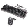 Gaming Keyboard and Mouse Combo 104 Keys Ergonomically Mechanical Feel Wired USB Gaming Keyboard Mouse Set