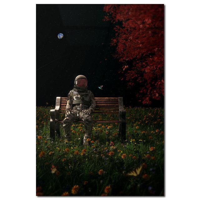 

Современный абстрактный красочный астронавт с космическим цветком, картина маслом, постер для спальни, гостиной, дивана, настенное искусство для дома 21cm×30cm NoFrame