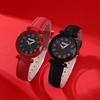 2pcs/set Women Watch Set Elegant Women PU Leather Quartz Watches Analog Fashion Wristwatch Sets Ideal Choice for Gifts.