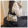 Elegant Chain Tote Bag Blingbling Female Handbag Simple Sequin Shoulder Bag  Lady Girl