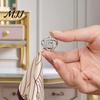 Smooth Sliding Scarf Ring Twist Knot Ring, Rhinestone Holder Decorative Knotted Slide for Women Neckerchiefs Shirts Shawls Buckle