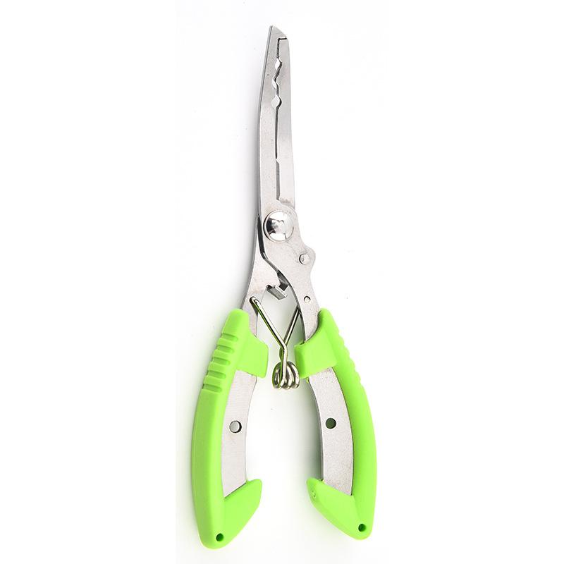 Bent Mouth Fishing Pliers Stainless Steel Fishing Line Scissors Multi Functional Road Pliers Fish Control Device Hook Extractor Tool Scissors