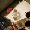 Casio A158WEGV-9A Vintage Gold Digital Watch | Stainless Steel Band | LED Light | Stopwatch | 7-Year Battery