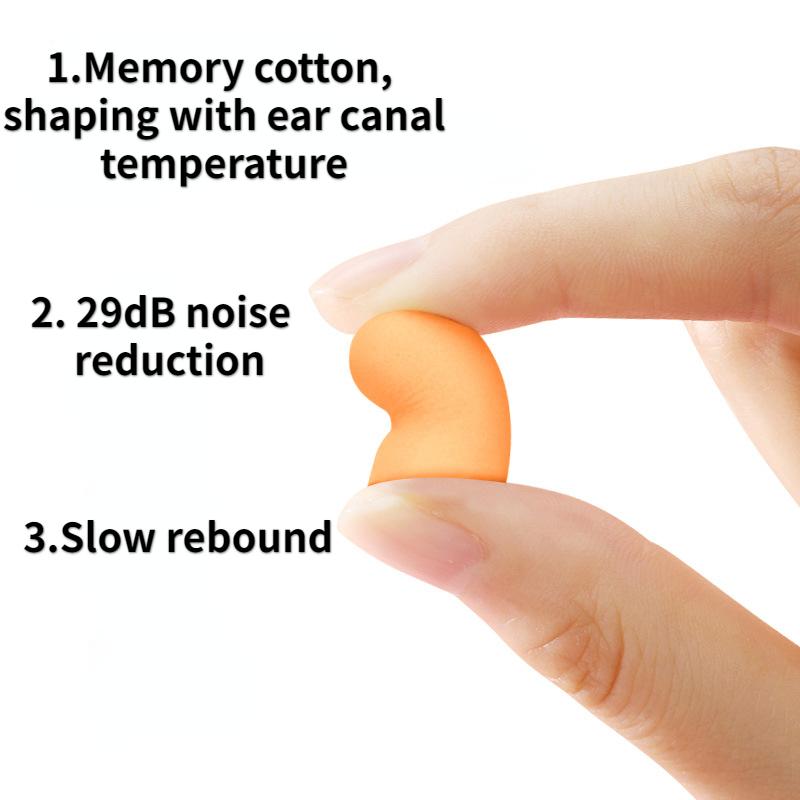 50/100 Pairs Ear Caps with Noise Cancellation Reusable Noise Reduction Protection Soundproofing Ear Caps for Sleep Studio Work
