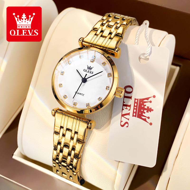 Q OLEVS 5596 Brand Watch for Women Waterproof and Luminous Quartz Watch for Women