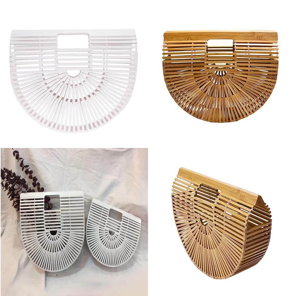 Traditional Handmade Bamboo Womens Shoulder Bag With Practical Size And Elegant Appearance