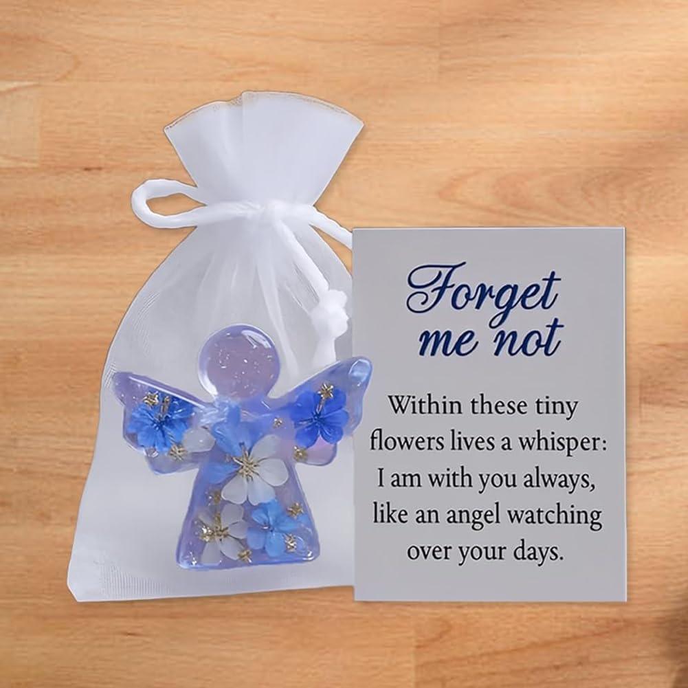1pc Angel Flat Decoration Angel Present Forget Me Not Angel Present: A Heartfelt Sympathy Keepsake For Loved Ones Decoration