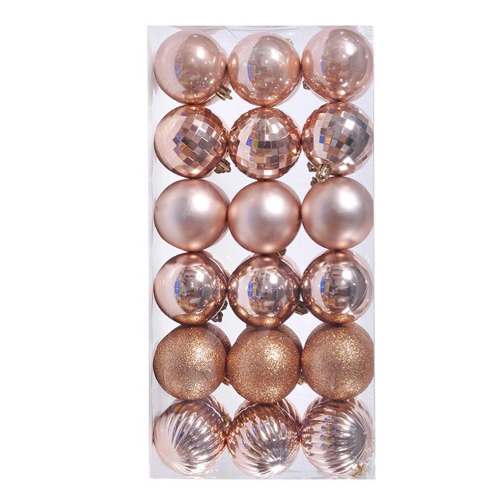 Holiday Decoration 36 Pack Plastic Shatterproof Ball Ornaments for Christmas Tree and Wreath Use Lightweight Design for Hanging