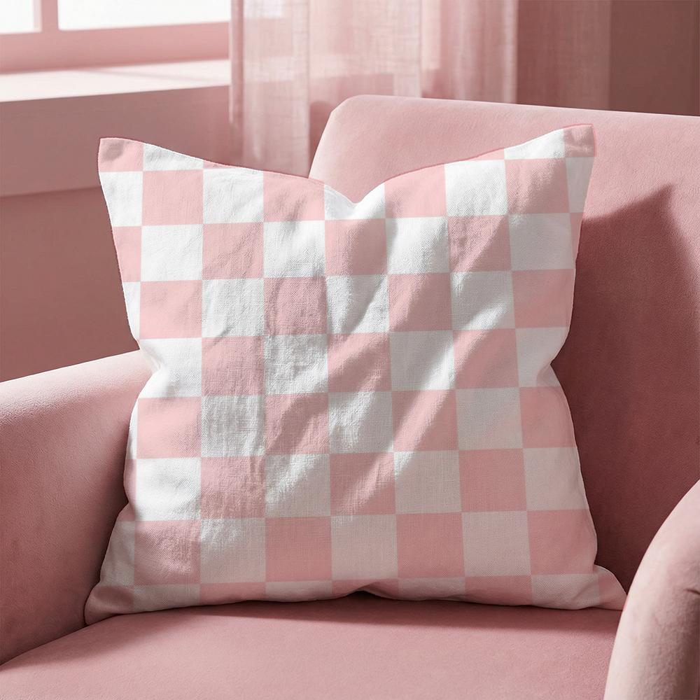 

Fashion Plaid Cushion Cover Multi-Scene Pillow Cover for Home & Car - Reversible, Soft & Durable for Daily Use 30cmx30cm