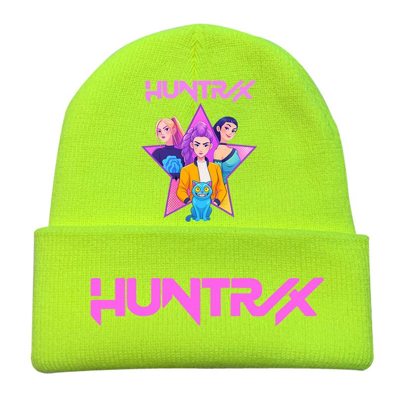 Peripheral Knitted Hat Curled Wool Hat Printed Doudou Hat Outdoor Cold Hat Adult