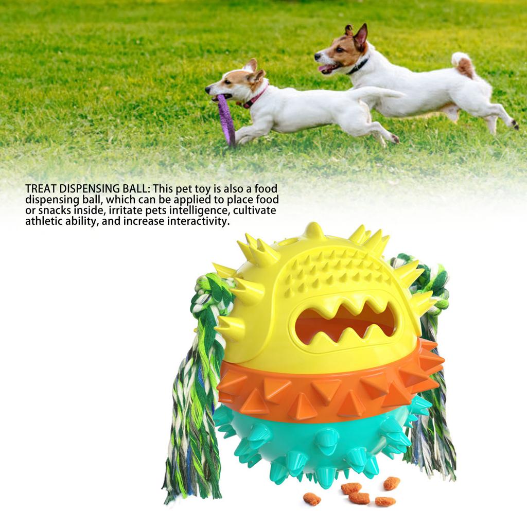 Squeaky Dog Toy Treat Dispensing Jumping   Sound Making   Chewer Pet Interactive Game Tool for Household Use