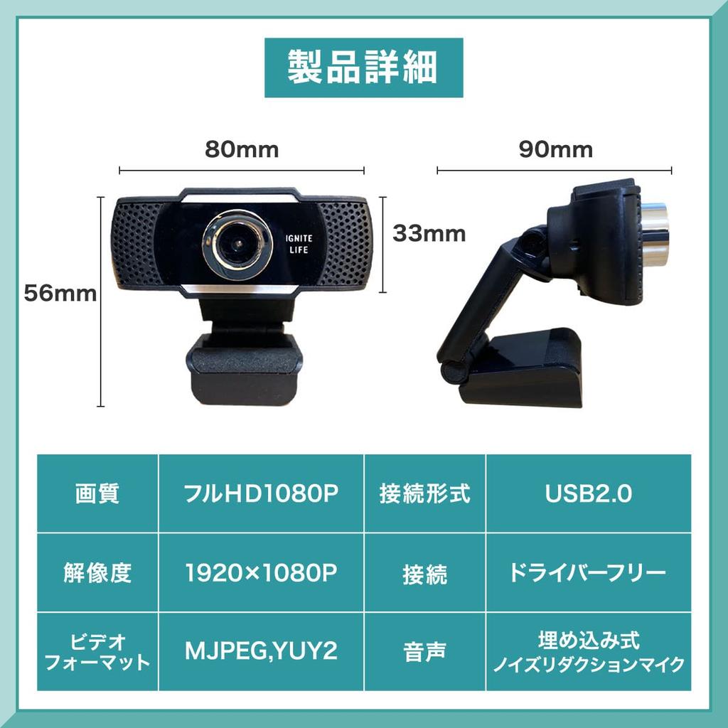 IGNITE LIFE Webcam, PC Camera, Expertly Designed, with Microphone, Wide Angle, External USB Camera, Stand, Zoom Teams