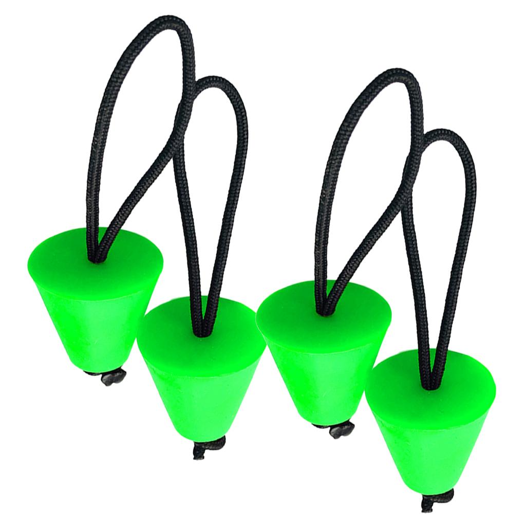 8 Pieces Green Rubber Universal Kayak Scupper Drain Holes Stopper Bung