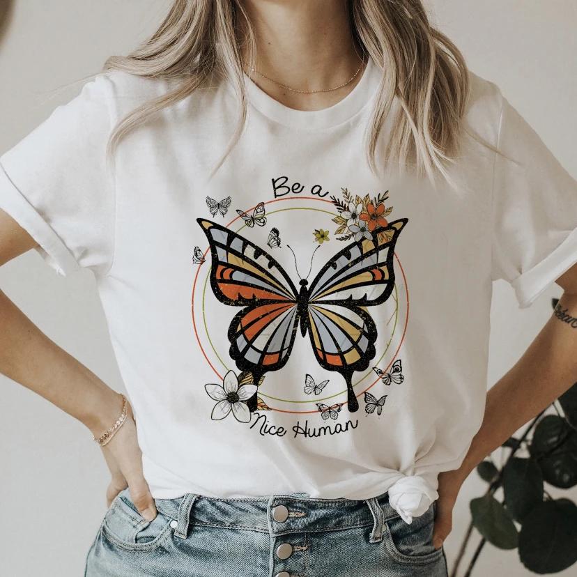 Retro Car Print Shirt 90s Cute Tees Ladies Women Short Sleeve Summer Clothes Tops Female Fashion Cartoon Tshirts Graphic TShirt