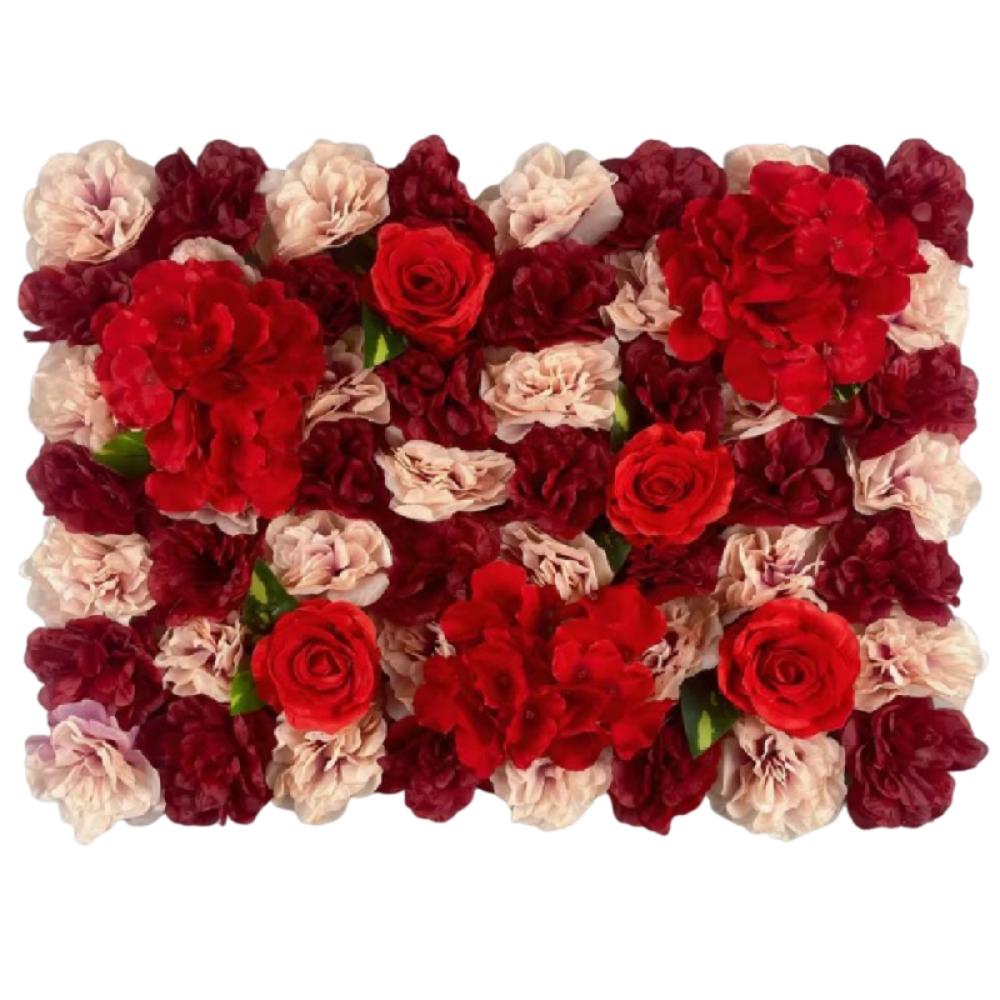60X40cm Artificial Flower Wall Panels Handmade Silk Rose Flower Wall  Home Decor