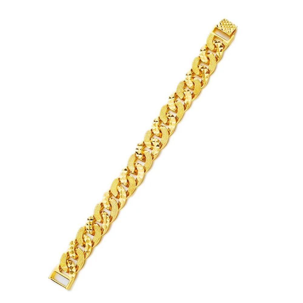 Matte Gold Bracelet Forever Not Fade Men Bracelet Buckle Bracelet  for Men Women Bracelet