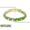 Shi Family Exquisite Purple Octagonal Rhinestone Necklace & Choker Bracelet Set