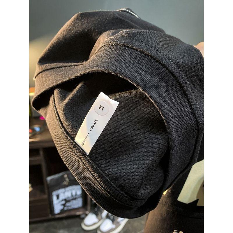 Pánské letní tričko Módní Letní Potisk Výšivka Krátký rukáv Pánské Spuštěné rameno Ležérní Pulovr s kulatým výstřihem