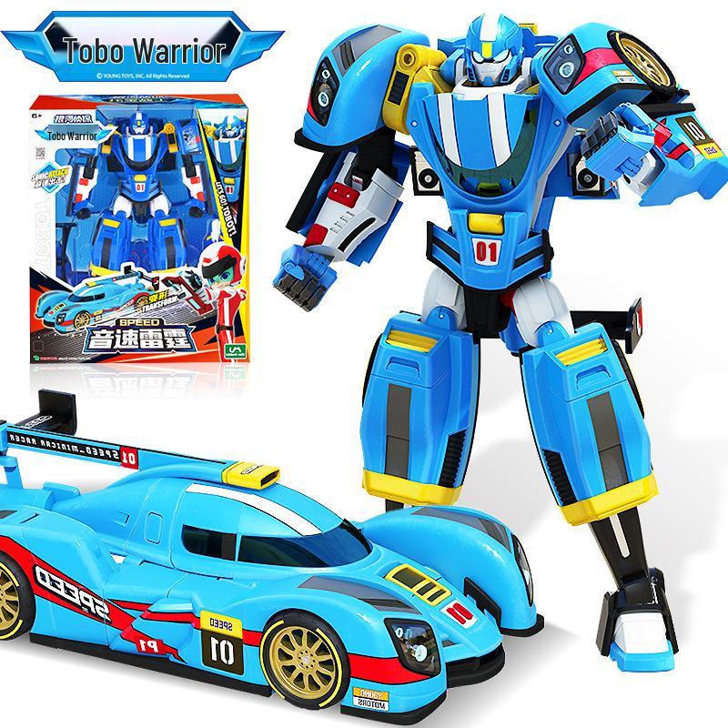 Tobot Warriors Transforming Car Robot Toy - Galaxy Detectives Sonic Thunder for Boys