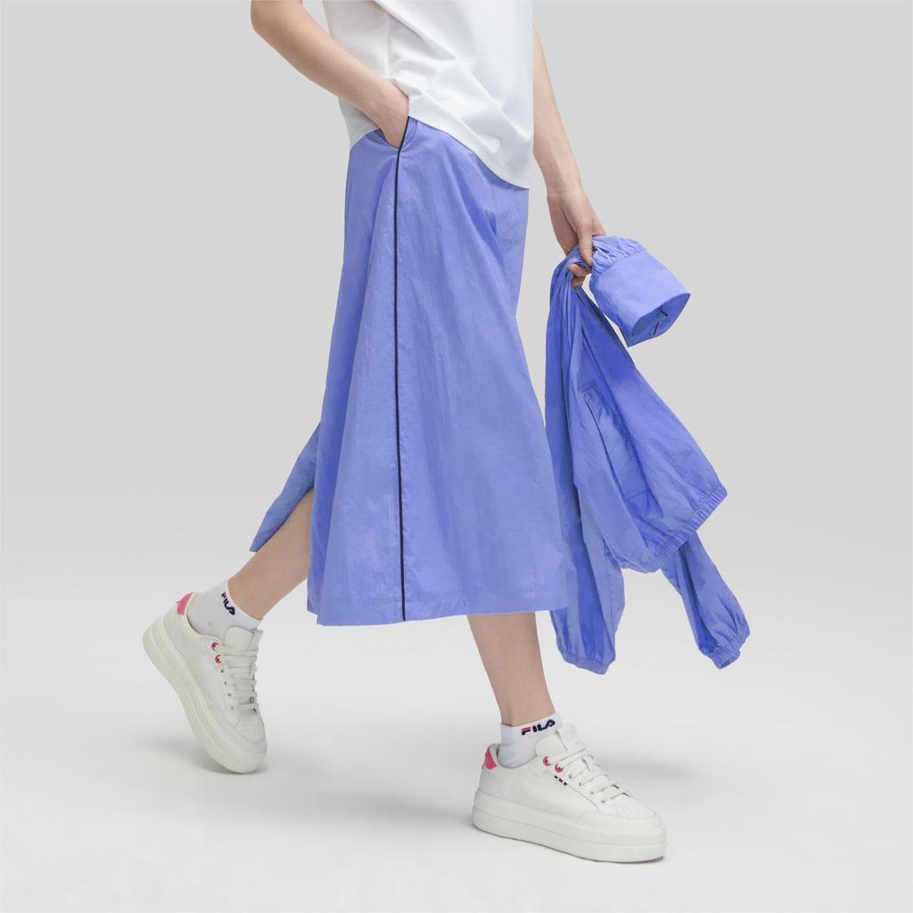 New FILA Casual Long Skirts Women's Blue Star Flower Blue F11W424301FLB