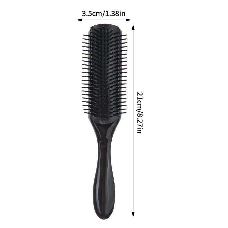 9-Rows Detangling Hair Brush Detangler Hairbrush Scalp Massager Straight Curly Wet Diy Hair Comb Brush