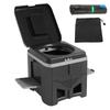 Portable Toilet w/ Lid and Carry Bag Foldable Travel Potty 150KG Capacity Camping Toilets for Hiking Beach Car Truck RV