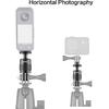 HSU Vertical Mount for GoPro, Aluminum 90 Degree Cold Shoe Direction Adapter, 1/4"-20 Screw Hole Tripod Mount for GoPro Hero 12/11/10/9/8/7/6, DJI