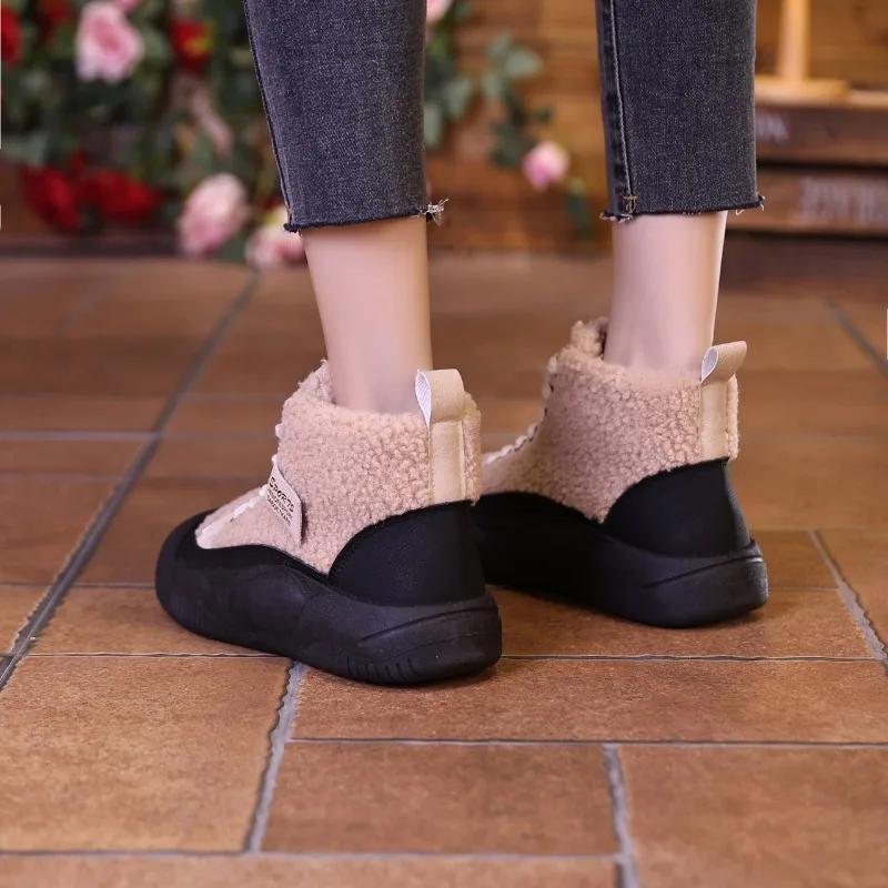 Fashion Women's Sports Shoes On Offer New Sneakers Lace Up Winter Vulcanized Shoe Lightweight Canvas Round Toe Casual Rough Surface 2025