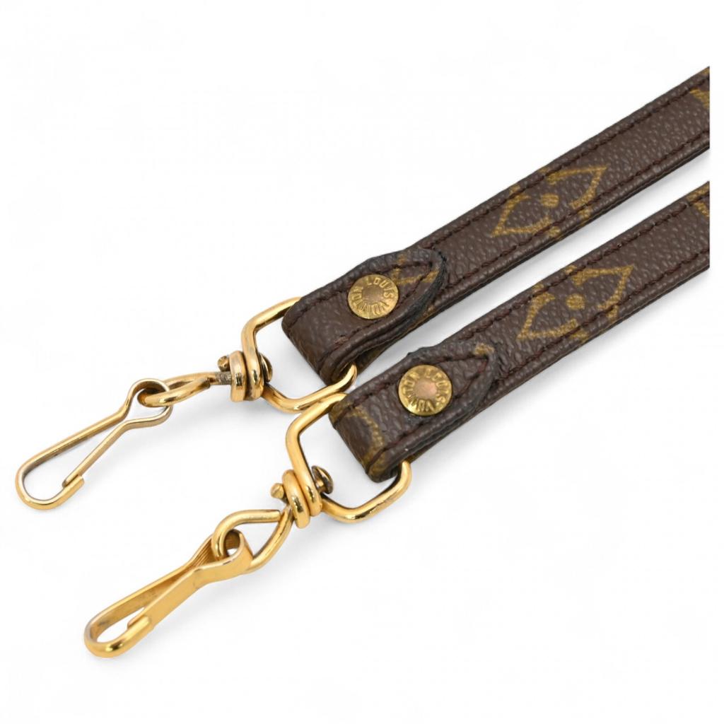 Auth LOUIS VUITTON Monogram Schulterriemen Braun PVC Canvas Damen lv4413db