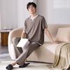 Pajamas Men's Summer Modal Cotton Thin Short-sleeved Trousers Simple Summer Can Be Worn Outside Cool Loungewear Suit