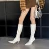 2025 Autumn and Winter New British Style Women's Boots Internet Celebrity Pointed Head Thin High Heel Thin Temperament Thin Boots Niche Long Boots 