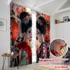 2 Stück, 2D-Flachdruck Beliebte Vorhänge Geisha Blüte Begegnung Strapazierfähiger 100% Polyesterstoff (ohne Stange) Dekorationen Innen