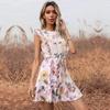 YYFS Women's Fashion Floral Print Summer Short Sleeve O-Neck Casual Dresses