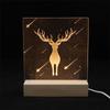 1 Stück Harz-Display-beleuchtete Basis, warmweiß/weiß/mehrfarbig, rechteckige LED-Lichtbasis aus Holz für Display, Kristallglas, Nacht-beleuchtete Basis, DIY