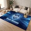 Custom Rug NSW Blues Pattern Print Name Text Soft Non‑Slip Floor Carpet for Home Indoor Decoration