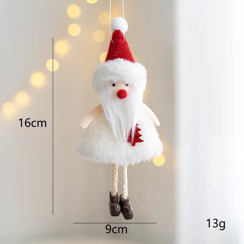 Weihnachtsdekoration Plüsch Engel Mädchen Puppe Anhänger Weihnachtsbaum Hängende Ornamente Plüsch Weihnachtsmann Schneemann Engel Anhänger Dekor Geschenk Spielzeug