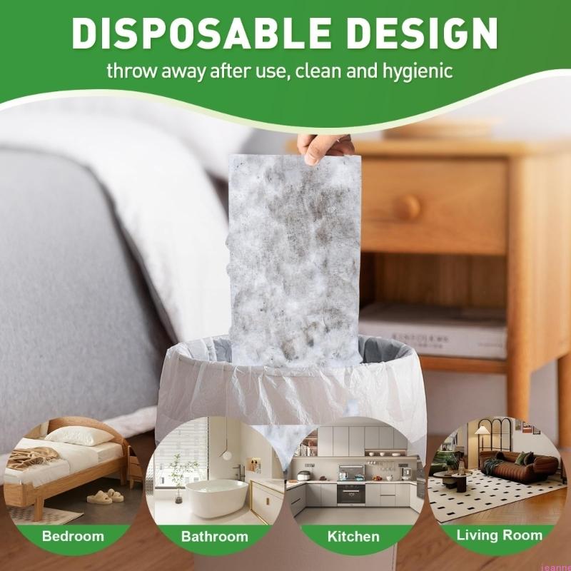 Pack of 40 High Performances Dry Sweeping Cloths for Dust and Pet Hair Removal with Enhancing Statics Absorption Home Use